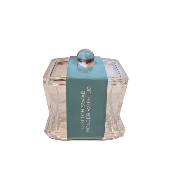 Clear plasric Cotton swab Qtip countertop holder - Picture 2 of 4